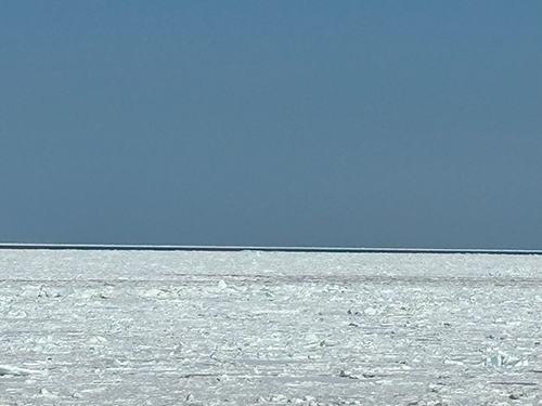 北海道 オホーツク 浜小清水 フレトイ海岸 戻ってきた流氷 2024年3月16日
