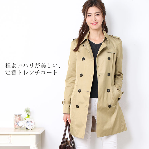 レディース スプリング トレンチ コート 82cm丈 Filomo 
