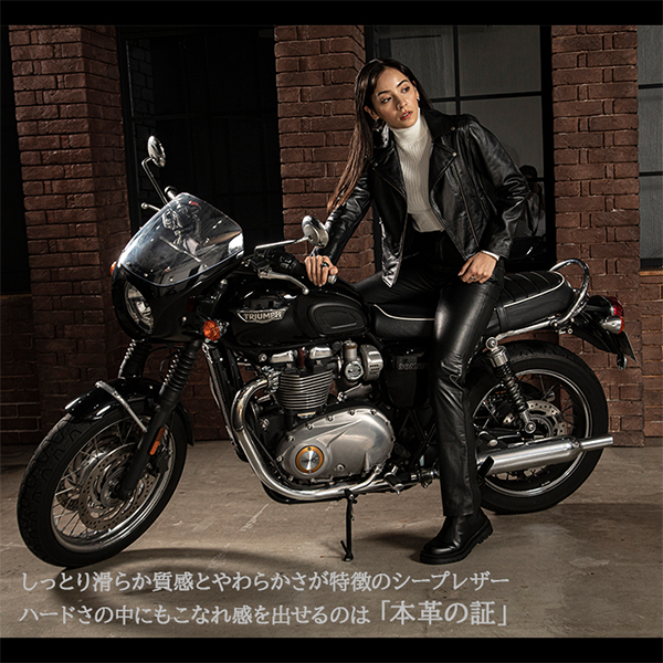 レディース 本革 レザー ダブル ライダース ジャケット LIUGOO
