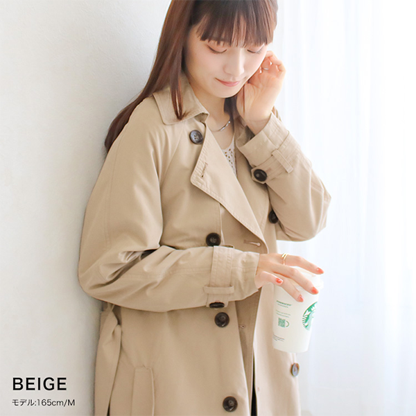 レディース トレンチ コート ロング スプリング

