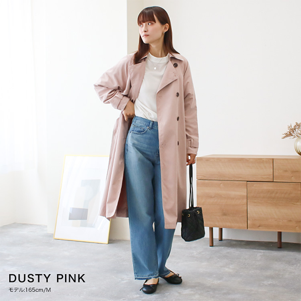 レディース トレンチ コート ロング スプリング
