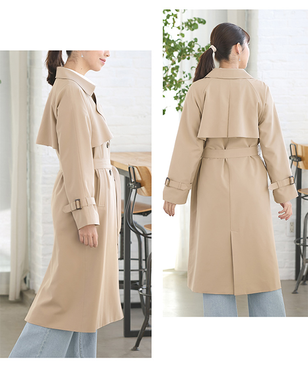 レディース トレンチ コート ロング Honeys
