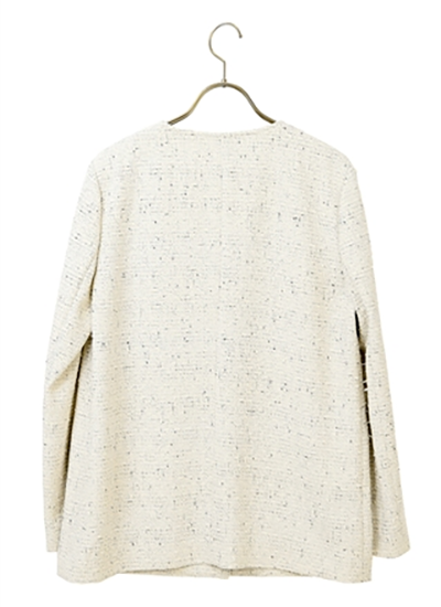 レディース Vカラー ツイード ジャケット オールシーズン 洋服の青山
