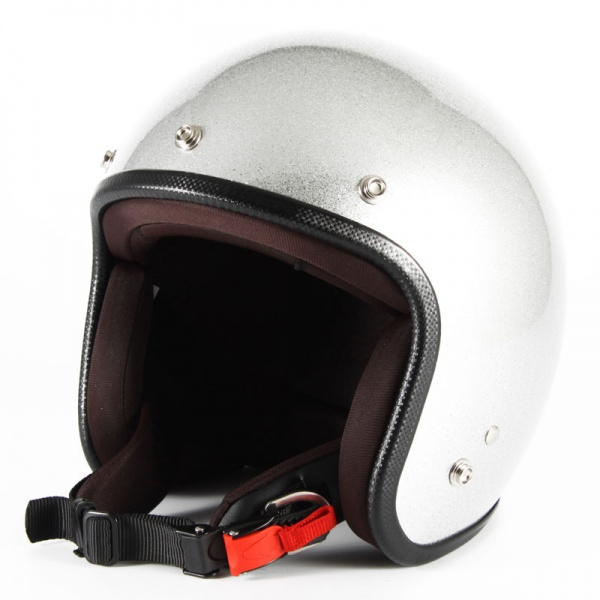 ジェット ヘルメット JP MONO JPF-4 シルバーフレーク ジャムテックジャパン

