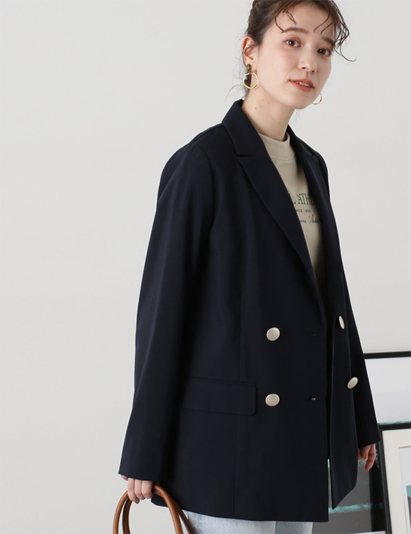 レディース マットウース ストレッチ テーラード ダブル ジャケット N. Natural Beauty Basic