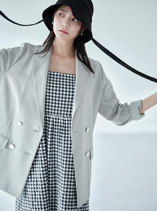 レディース マットウース ストレッチ テーラード ダブル ジャケット N. Natural Beauty Basic