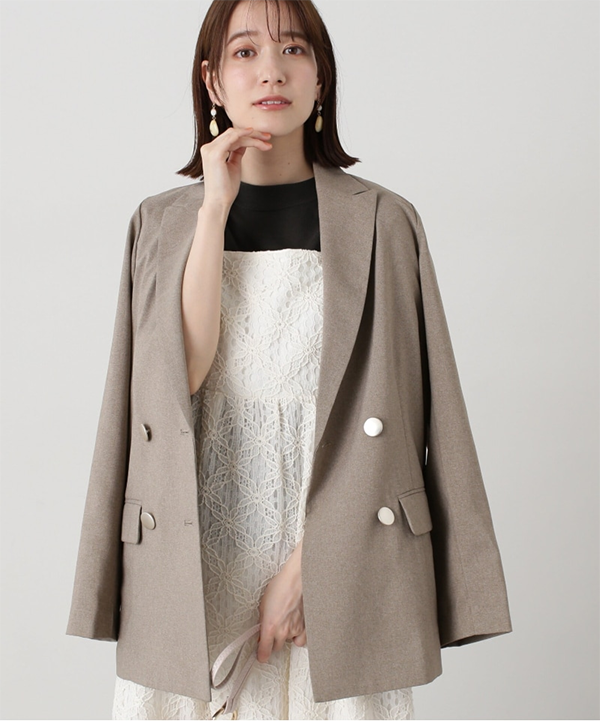 レディース マットウース ストレッチ テーラード ダブル ジャケット N. Natural Beauty Basic