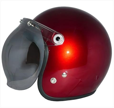 バイク スモール ジェット ヘルメット ZK-380 スモークミラーバブルシールド ザワキタオートパーツ