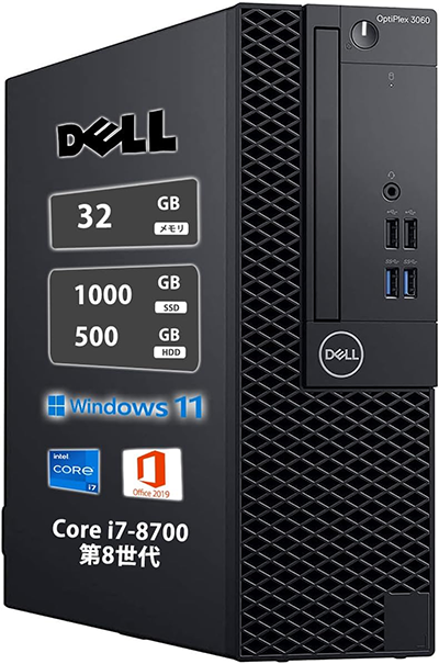 中古 デスクトップPC DELL OptiPlex 3060 8th i5 Win11