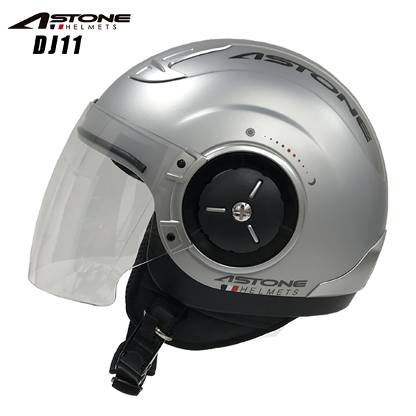 ジェット ヘルメット DJ11 マットライトシルバー アストン ASTONE