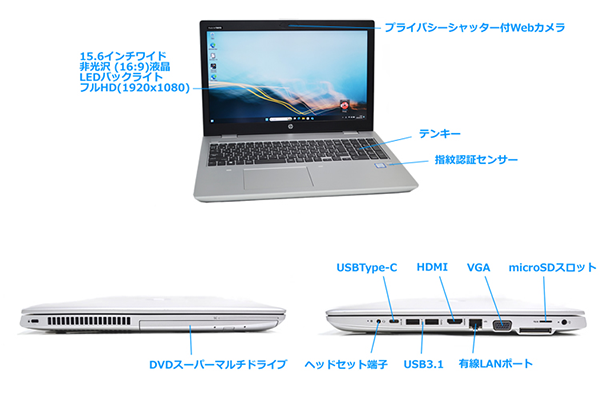 中古 ノートPC HP ProBook 650 G5 i7 Win11 15.6型