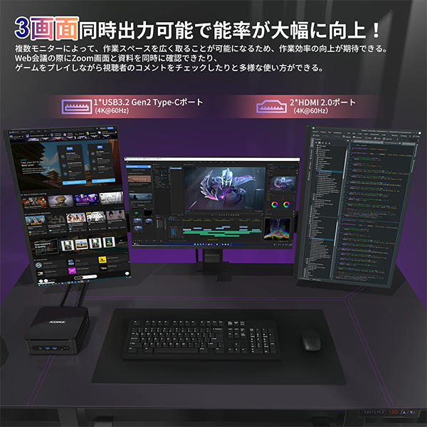 新品 ミニ デスクトップパソコン ACEMAGIC F1A Core i9 Windows11