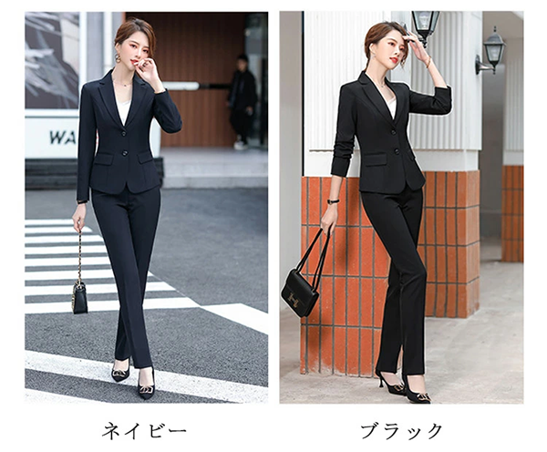 カラー：レディース ストレッチ ジャケット ブラック ネイビー