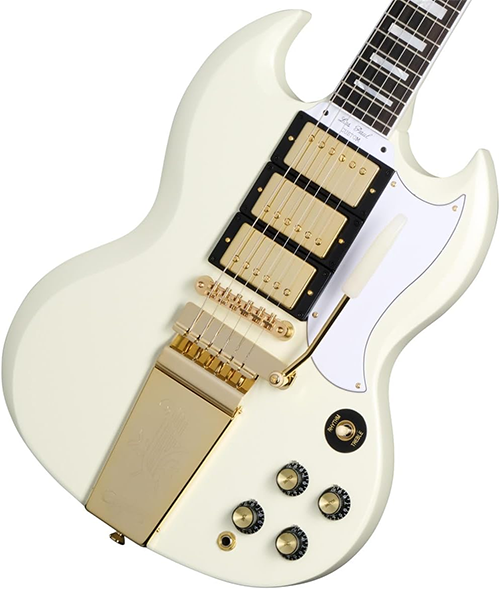 新品 エレキギター エピフォン Epiphone SG Custom with Maestro Vibrola Classic White