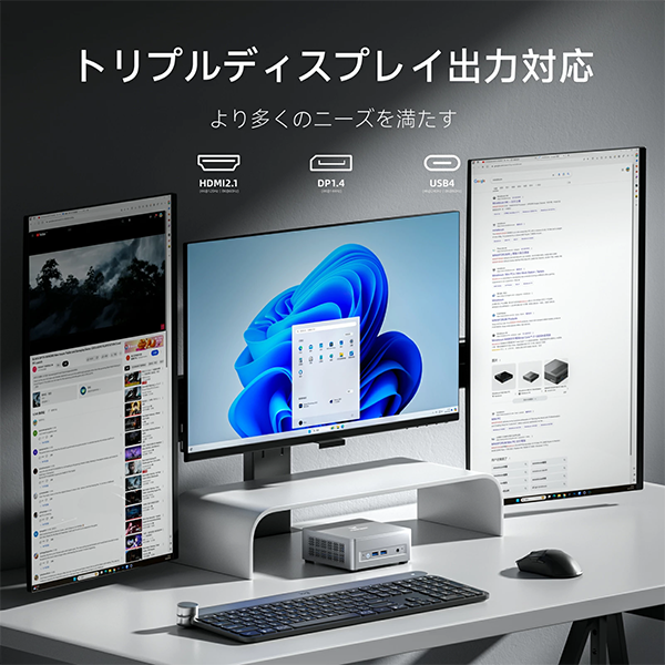 新品 ミニデスクトップPC MINISFORUM UM870 R7 Win11