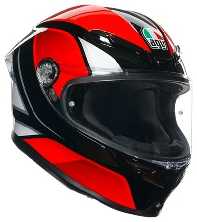  フルフェース ヘルメット K6 S JIST Asian Fit AGV HYPHEN BLACK／RED／WHITE