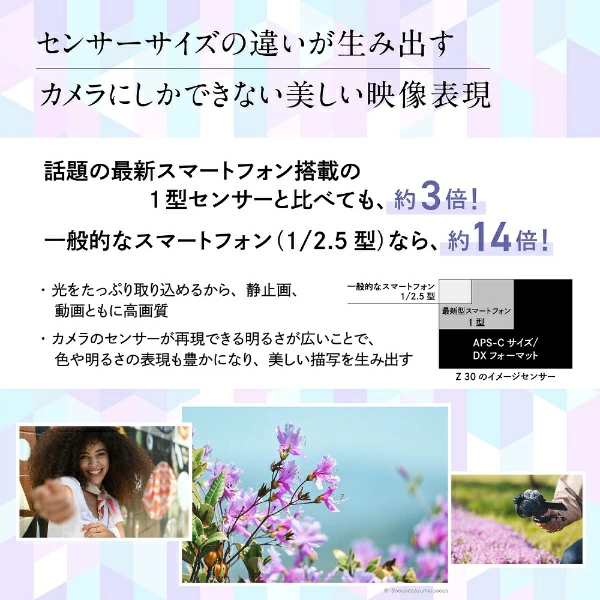 ミラーレス一眼 Z 30 ニコン Nikon レンズ 12-28mm