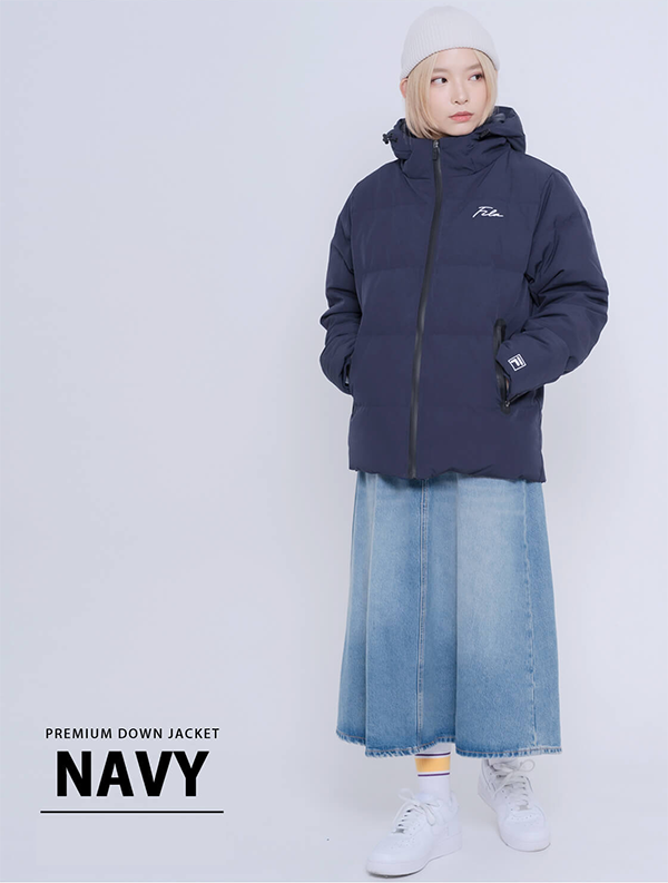 ユニセックス アウトドア ダウン ジャケット フード 防寒 fila