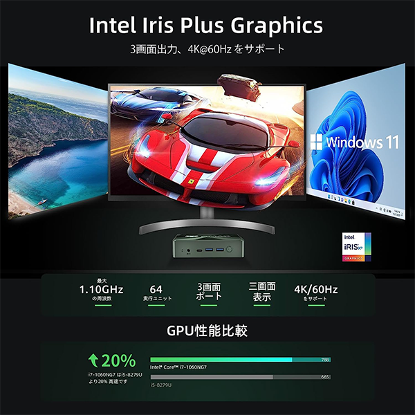 ミニデスクトップPC BMAX B6 Power i7 Win11
