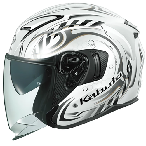 ジェット ヘルメット EXCEED-2 CYBER OGK Kabuto カブト パールホワイトブラック