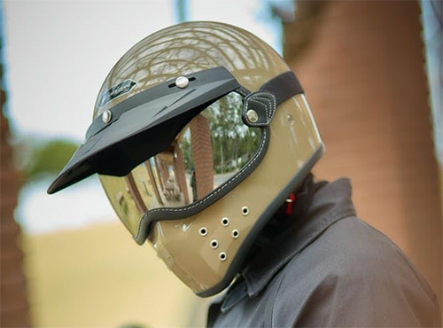 オフロード フルフェース ヘルメット ゴーグル有 MX-H４Gross Frest Brown 