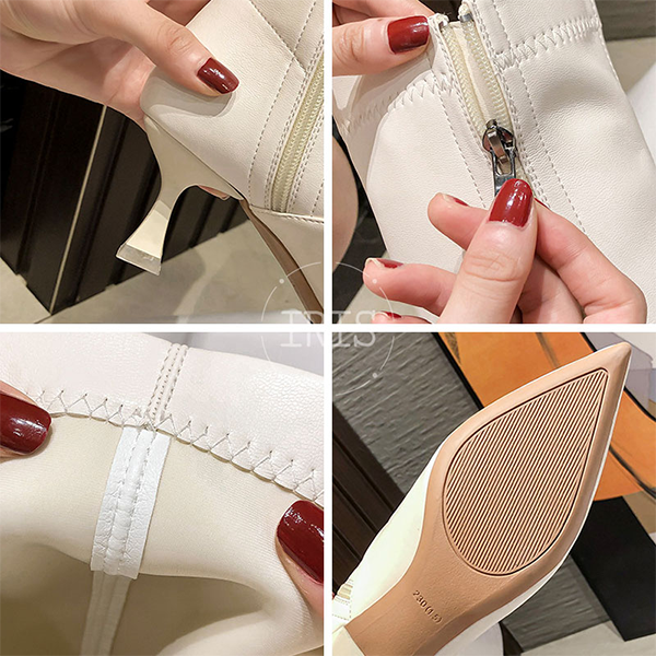 ロング ブーツ ポインテッドトゥ ピンヒール6cm