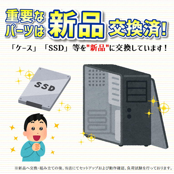 中古 デスクトップPC 組み立て 8th i5/i7 Wins11
