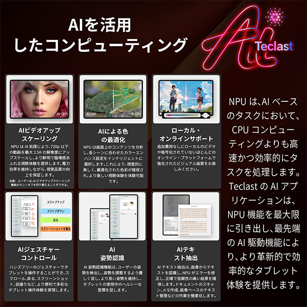 タブレット Teclast T60Ai 12型 Android15
