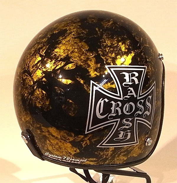 ジェット ヘルメット rash cross ゴールド 72JAM