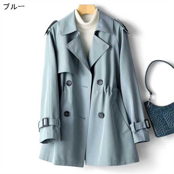 レディース トレンチ コート スプリングコート ミドル丈
