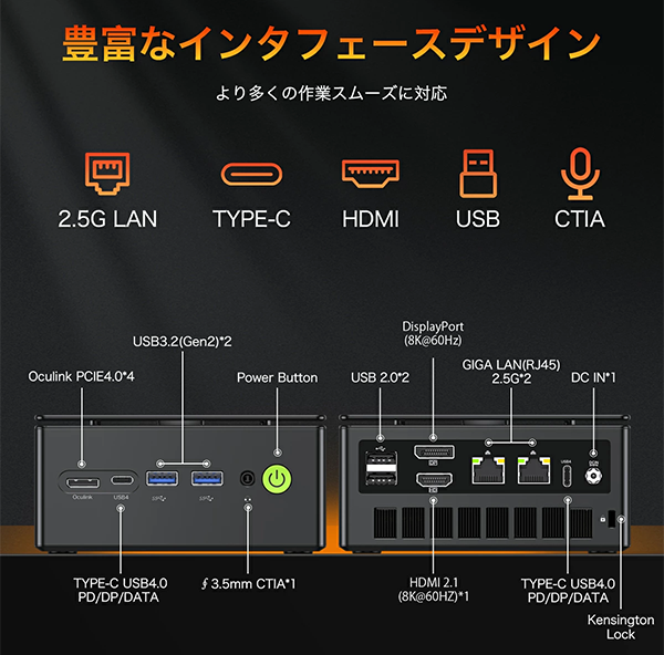 新品 ミニデスクトップPC GMKtec k8plus R7 Win11
