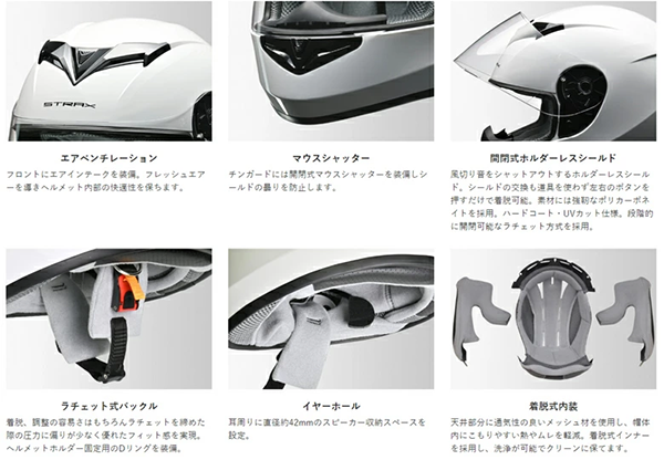 フルフェイス ヘルメット ストラックス STRAX SF-12 LEAD

