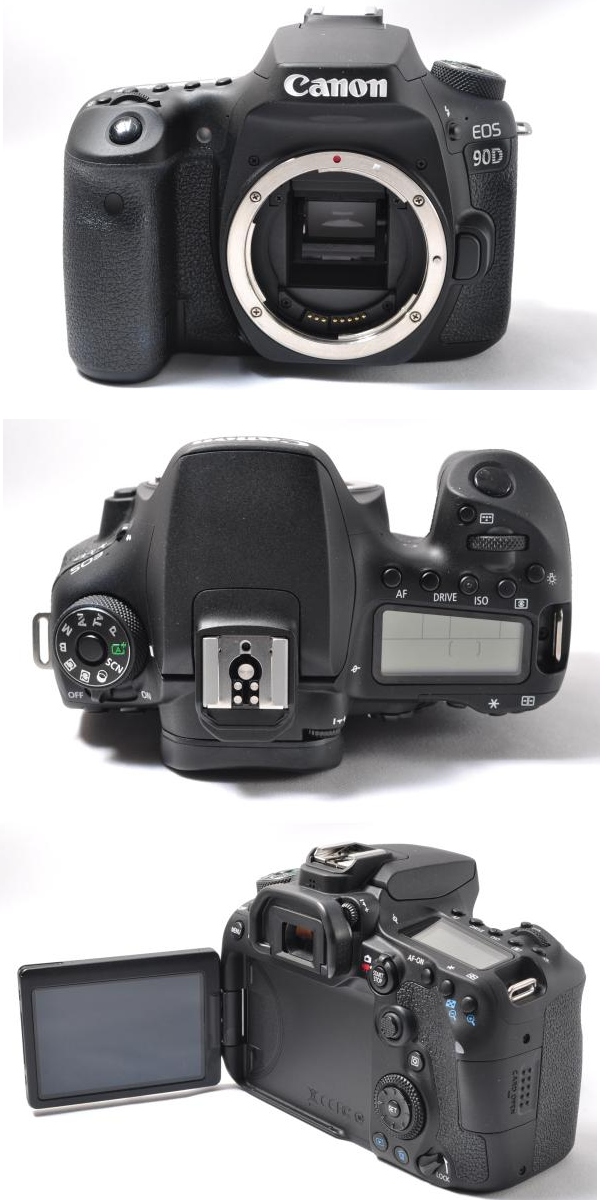 中古 カメラ デジタル一眼レフ キヤノン Canon 90D トリプルレンズ