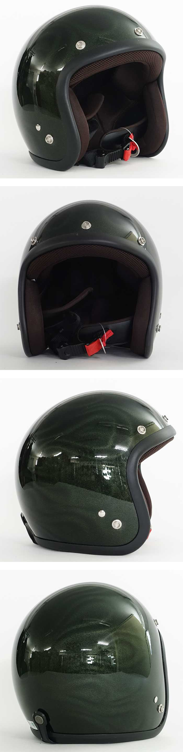 ジェット ヘルメット ゴーストフレイム SEL-JG-21 グリーン 72JAM