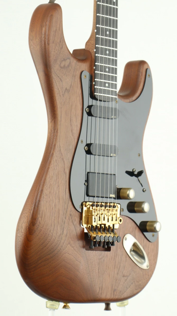中古 エレキギター MOON ST-195 EMG Walnut SSH MOD Natural 製造年代不祥
