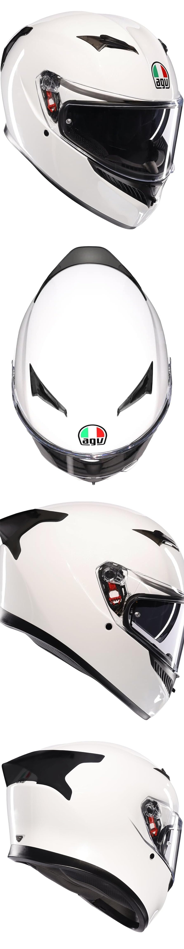 フルフェース ヘルメット AGV K3 JIST Asian Fit MONO SETA WHITE
