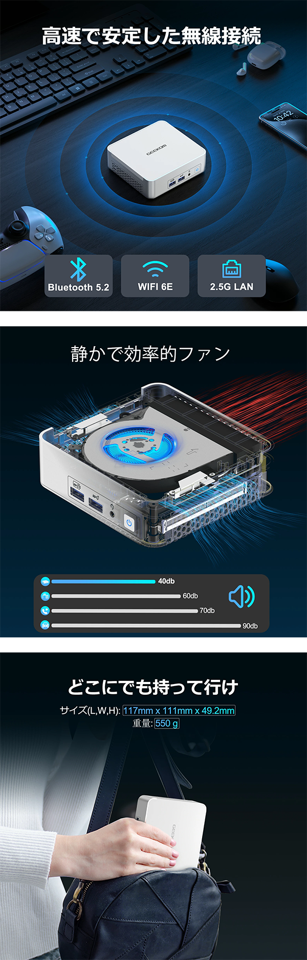 新品 ミニデスクトップパソコン PC GEEKOM XT12 Pro 12世代 i9 Windows11 Pro