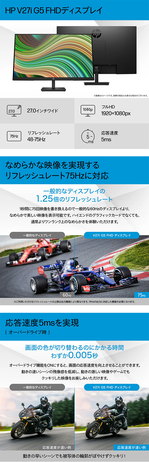 新品 フルHD モニター ディスプレイ HP V27i G5 FHD 27型