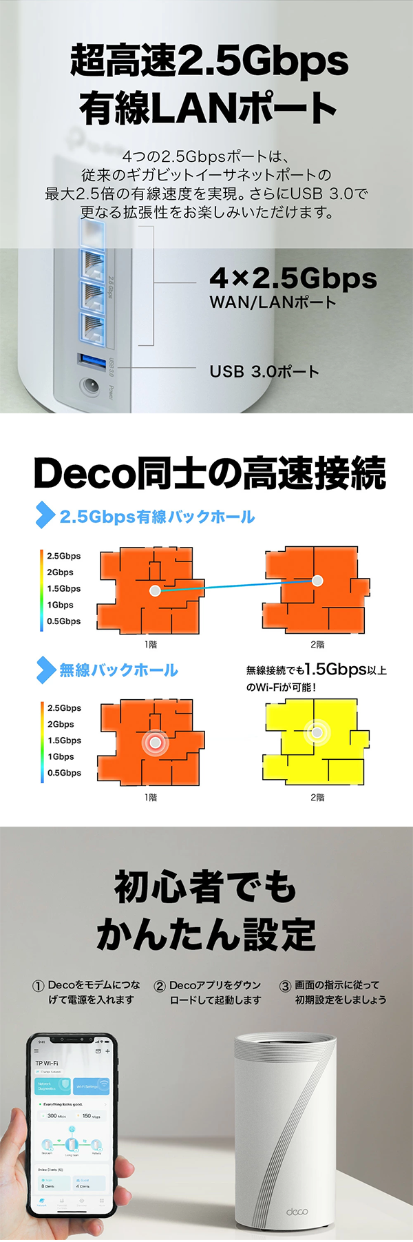 新品 無線LANルーター 親機 BE9300 トライバンド AIメッシュ TP-Link