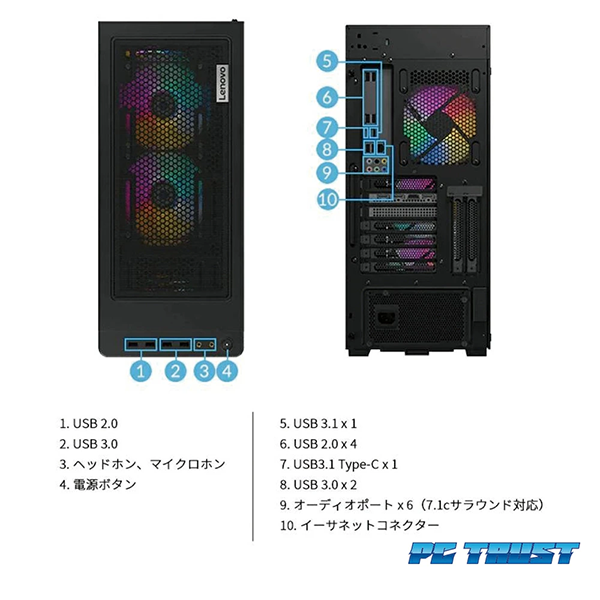 中古 デスクトップパソコン PC レノボ Lenovo Legion T7 34IMZ5 10世代 Core i7 Windows11