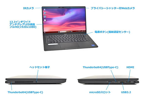 中古 ノートパソコン PC デル DELL Latitude 7320 11世代 Core i7 Wi-Fi6 Windows11 Pro 13.3型