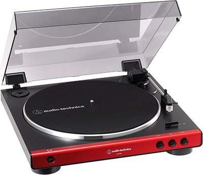 レコード プレーヤー AT-LP60X レッド audio-technica オーディオテクニカ