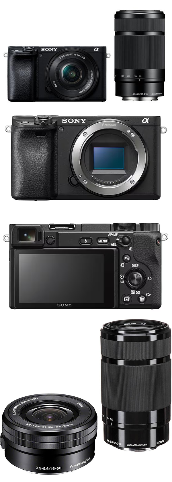 新品 ミラーレス一眼 カメラ α6400 ソニー Sony ダブルズーム 16-50mm 55-210mm