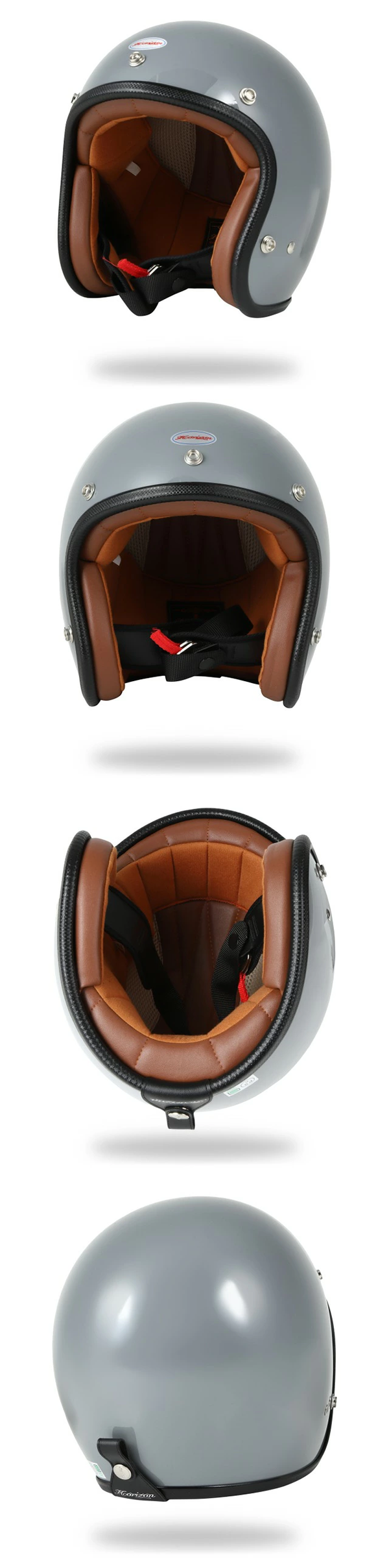 スモール ジェット ヘルメット デルトロン500 DELTRON500 グレー HORIZON HELMET