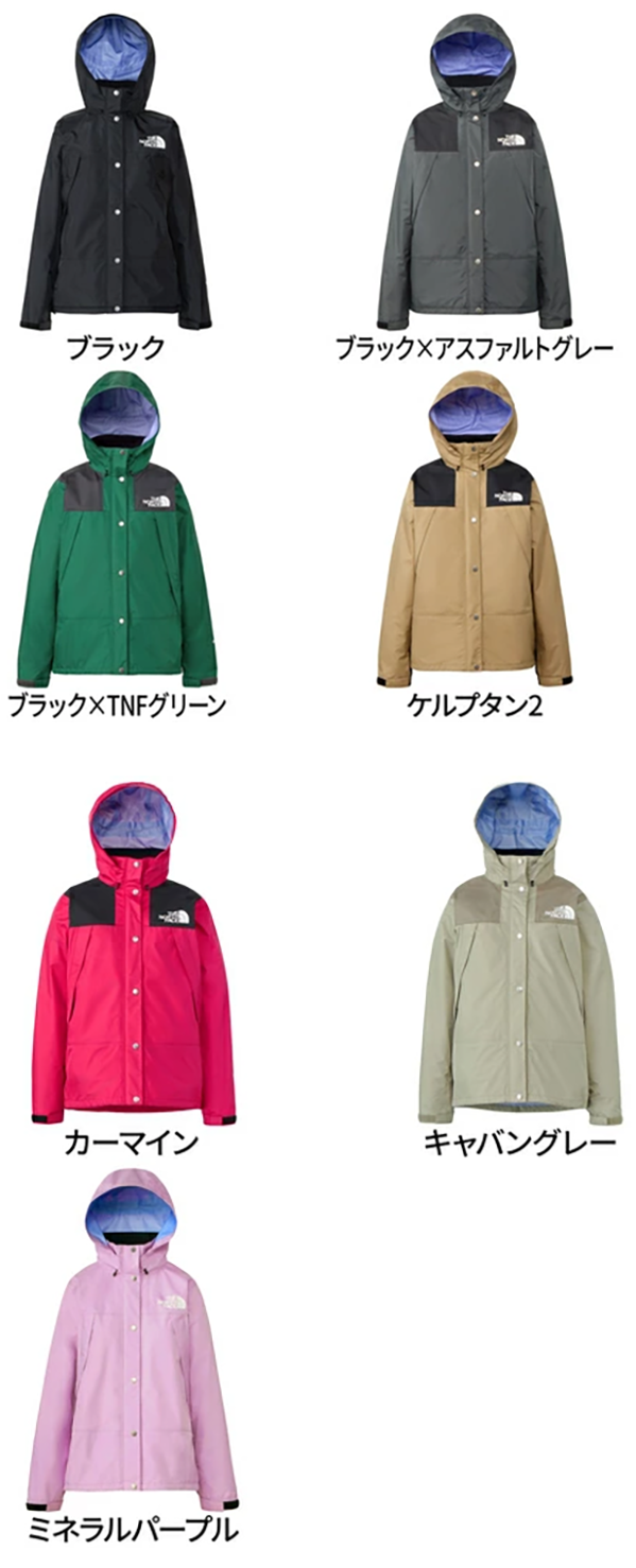 【カラー】・BA：ブラック×アスファルトグレー	・CA：カーマイン	・CC：キャバングレー	・K：ブラック	・KG：ブラック×TNFグリーン	・KN：ケルプタン	・MP：ミネラルパープル
