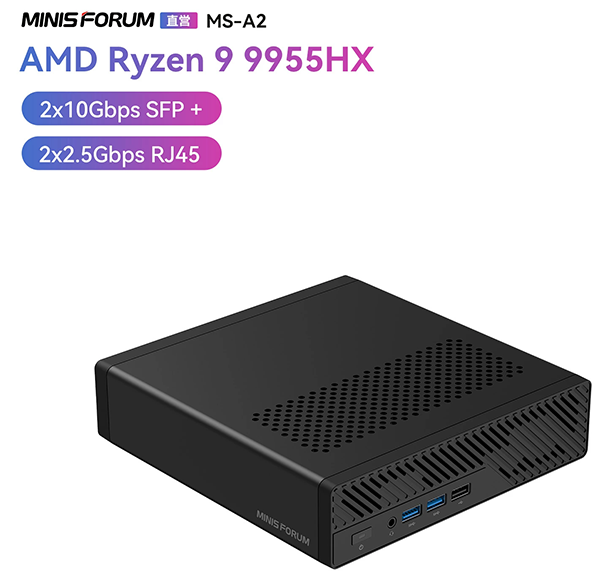 新品 ミニデスクトップパソコン PC MINISFORUM MS-A2 Ryzen9 Wi-Fi6E 3画面出力 Windows11 Pro