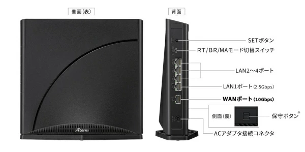 新品 Wi-Fi7 無線ルーター 親機 NEC Aterm 7200D8BE