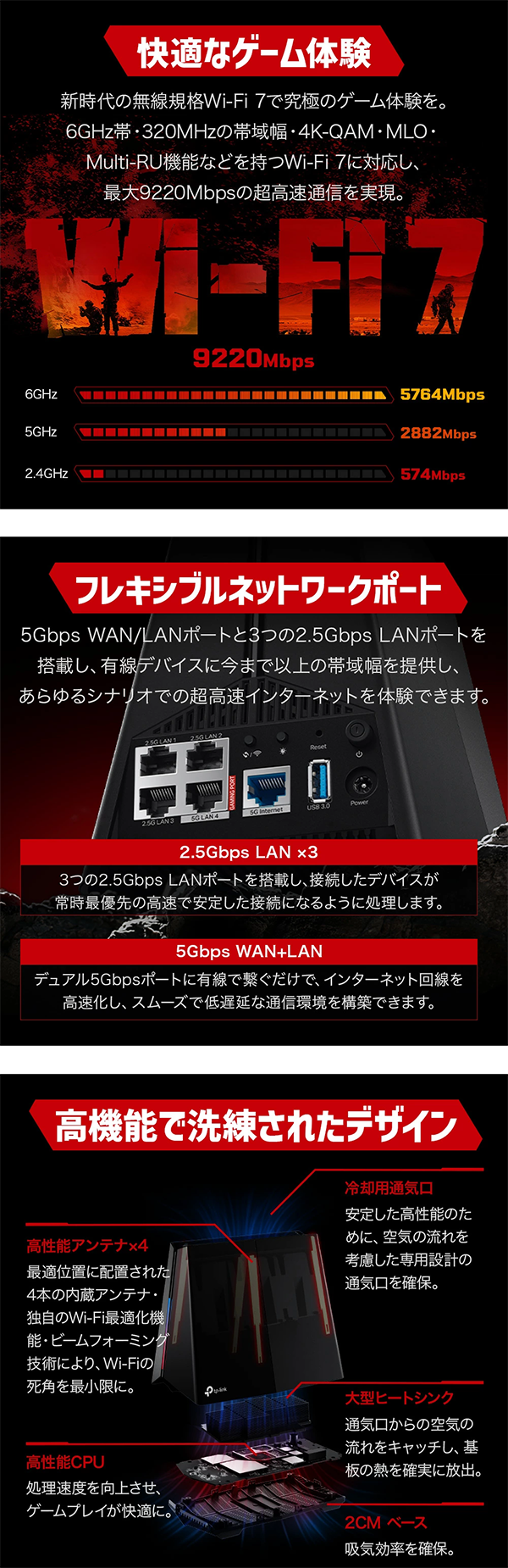 新品 無線LANルーター 親機 BE9300 TP-Link Wi-Fi7