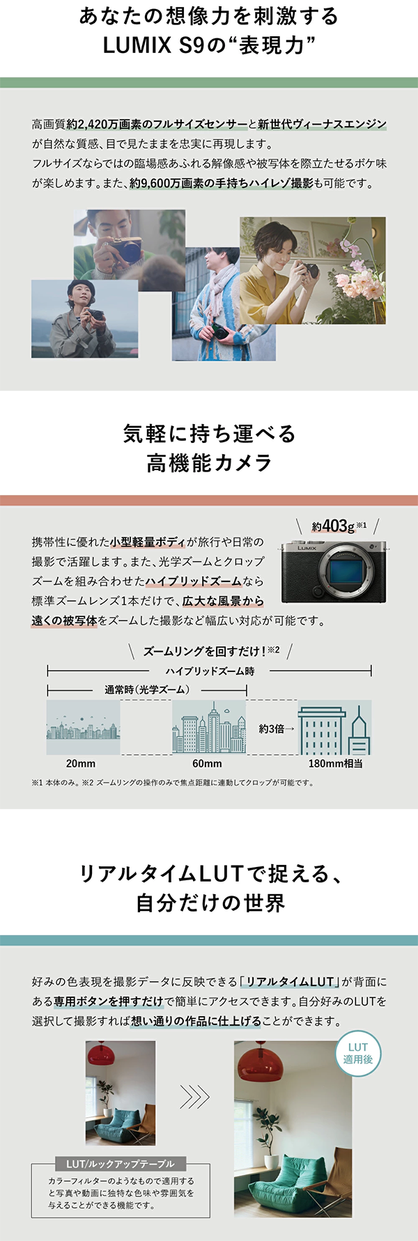 新品 ミラーレス一眼 カメラ Panasonic LUMIX S9 18-40mm 50mm