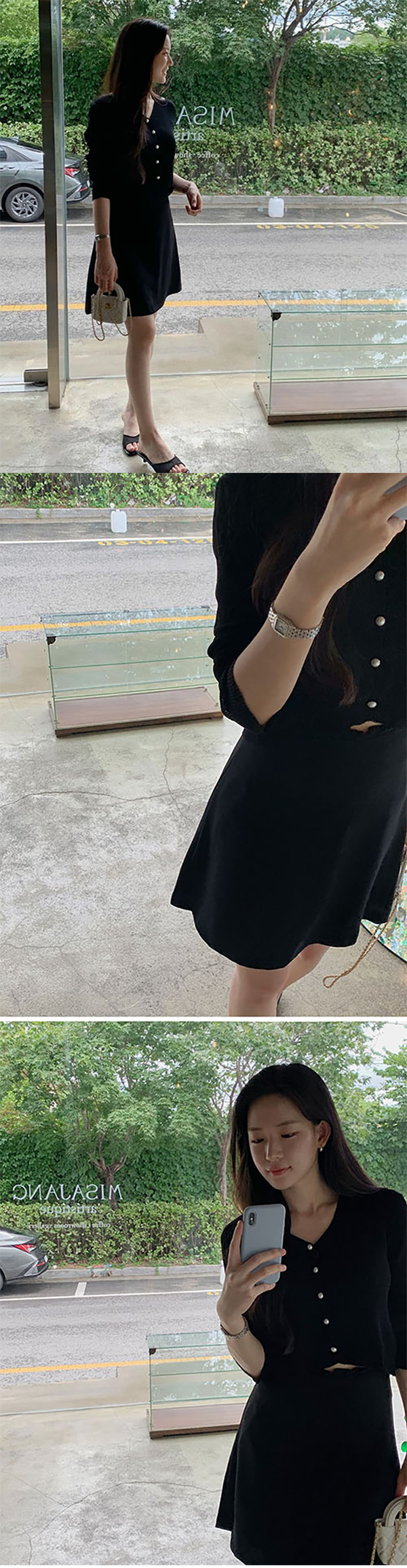 レディース フレアスカート 台形 50.5-51.5cm丈 バックファスナー ©DHOLIC

